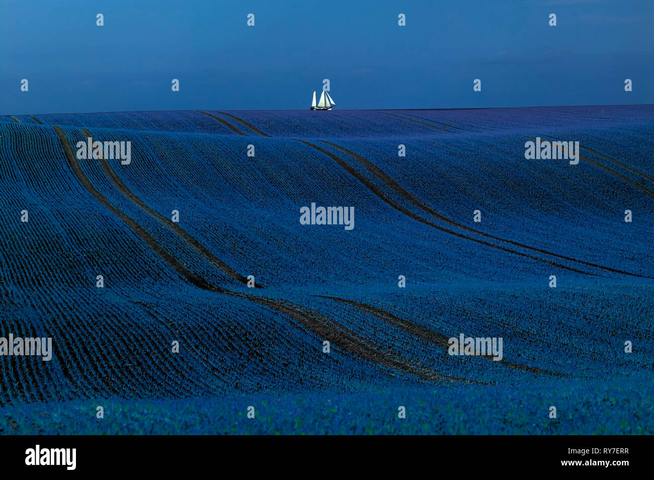 Computer-alterato seascape, Schleswig-Holstein, Germania, Europa Foto Stock