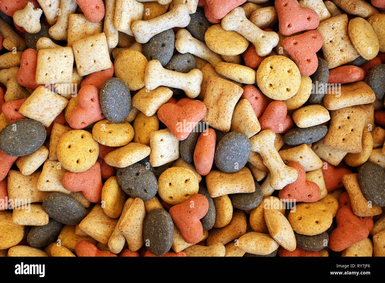 Vista aerea del cane vari biscotti Foto Stock