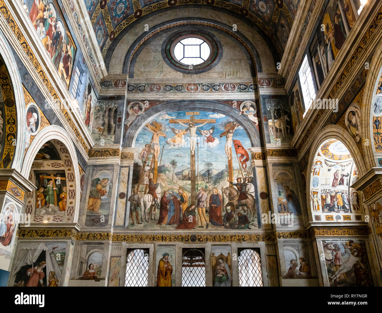 BRESCIA, Italia - 21 febbraio 2019: interno del coro delle monache (coro delle monache) del monastero di Santa Giulia. Santa Giulia iscritta sulla lista di Wo Foto Stock