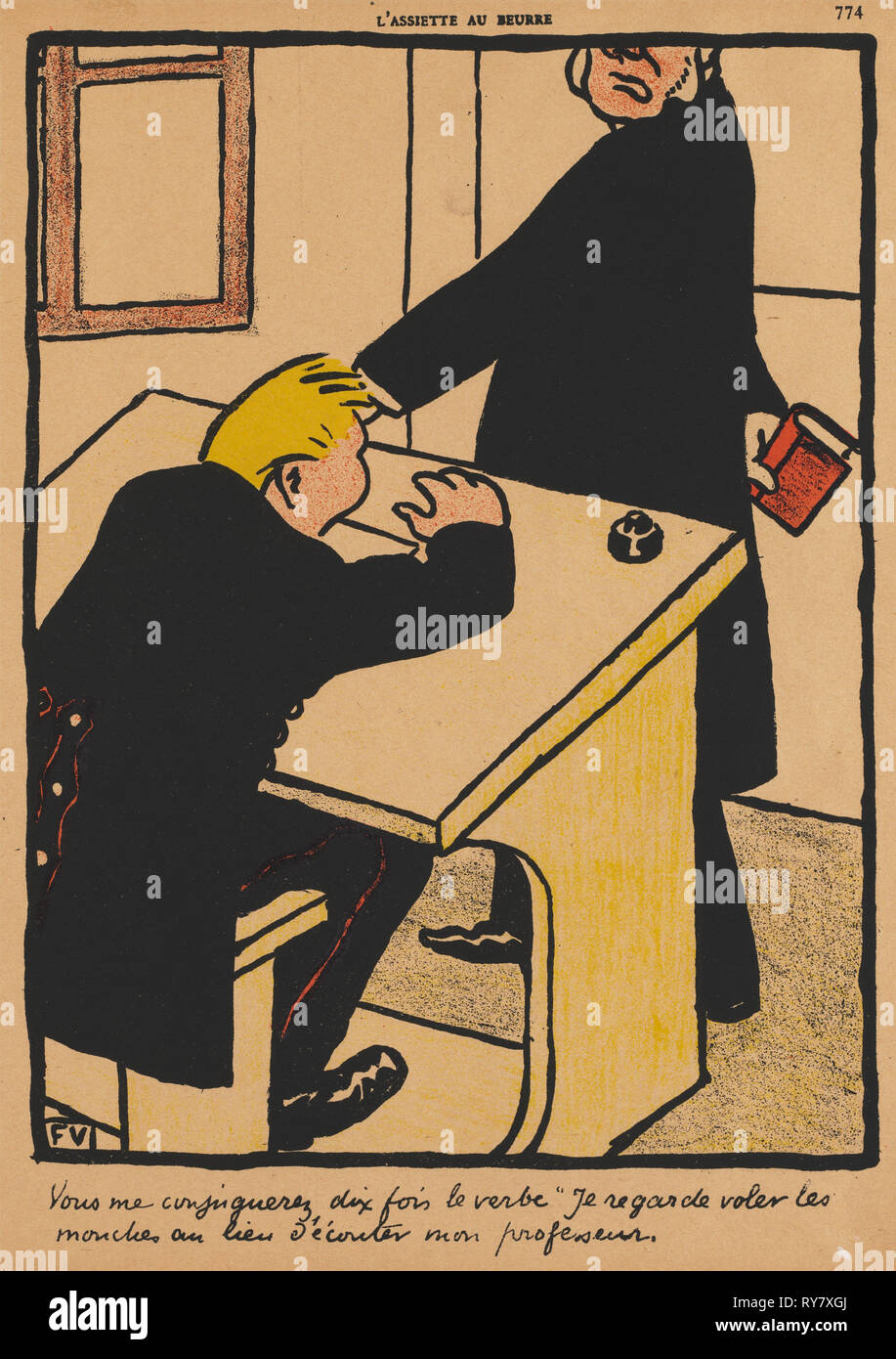 L'Assiete au Beurre: delitti e pene XVII, 774: Si è coniugato, 1871. Félix Vallotton (Francese, 1865-1925). Litografia a colori Foto Stock