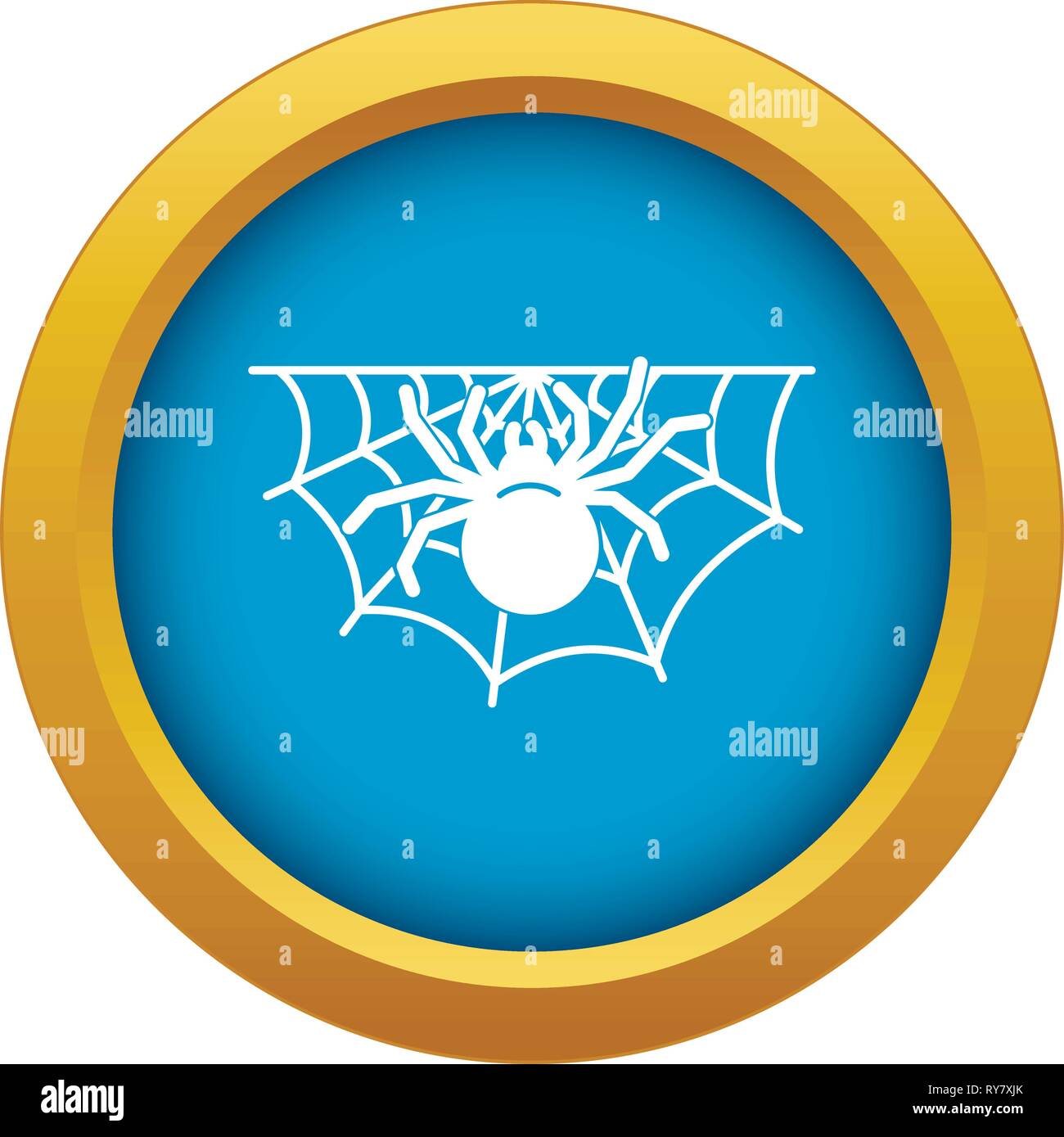 Spider home icona vettore blu isolato Illustrazione Vettoriale