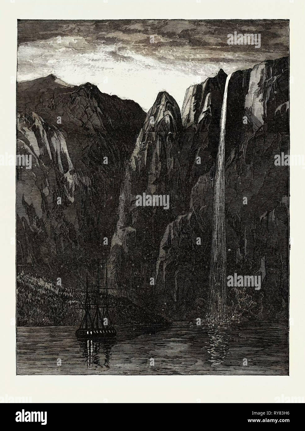 Port Gallant Stretto di Magellano 1873 Foto Stock