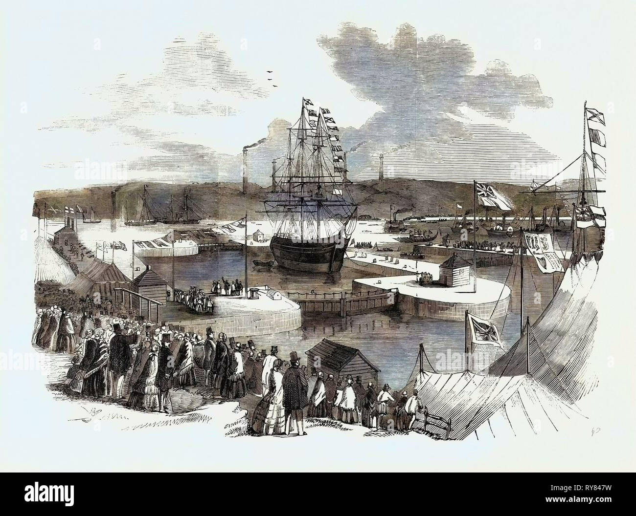 Apertura del Northumberland Dock a Newcastle-su-Tyne Foto Stock