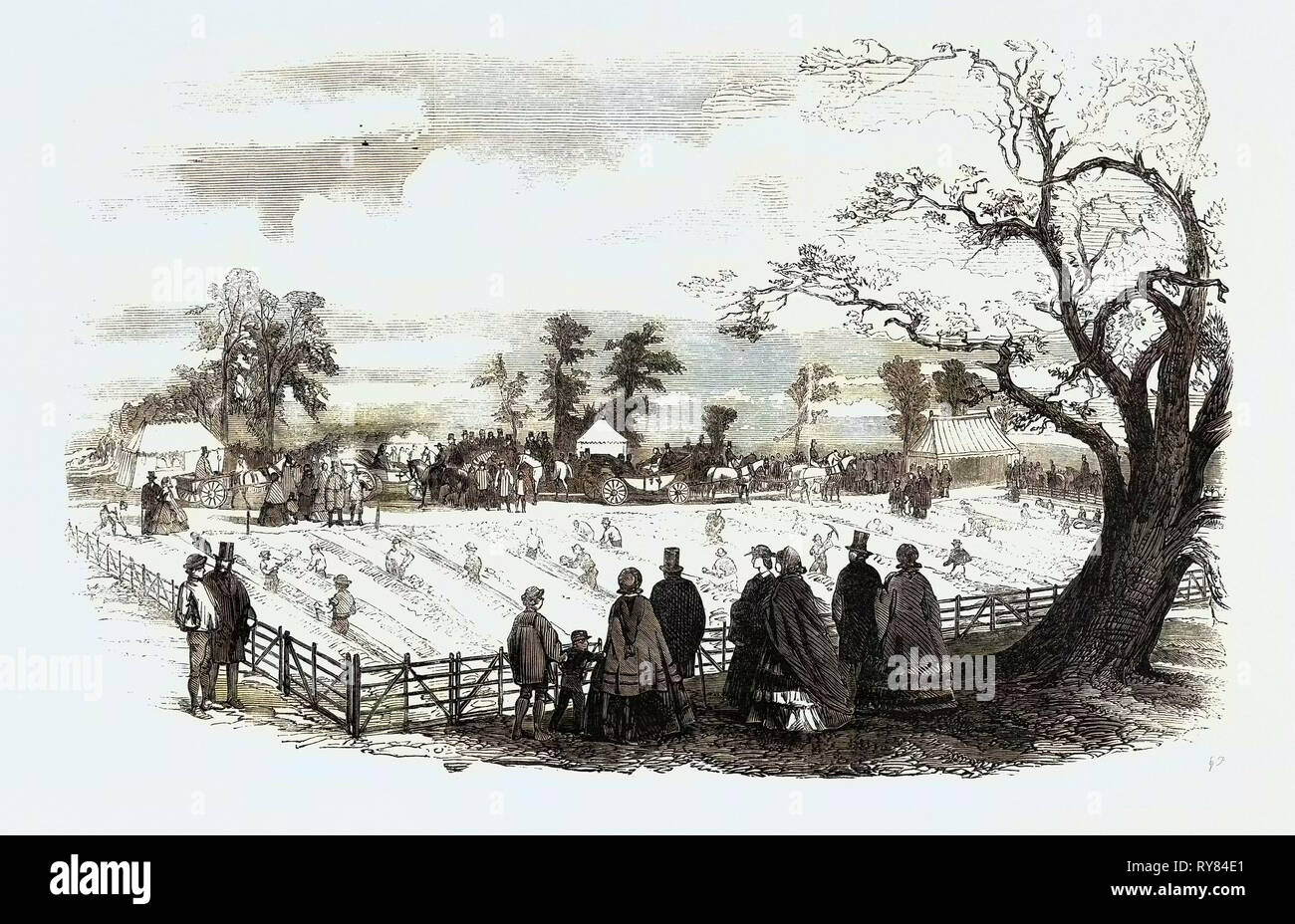 Il drenaggio agricolo corrisponde al duca di Sutherland's Estate a Trentham Staffordshire Foto Stock