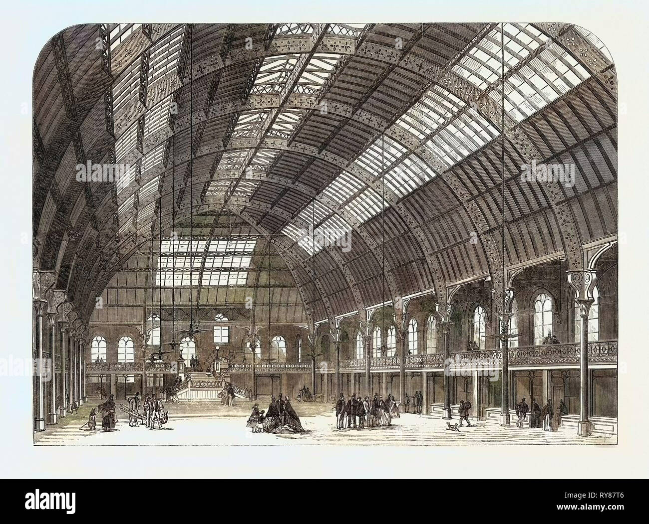 Nuova sala mercato Derby Regno Unito 1866 Foto Stock