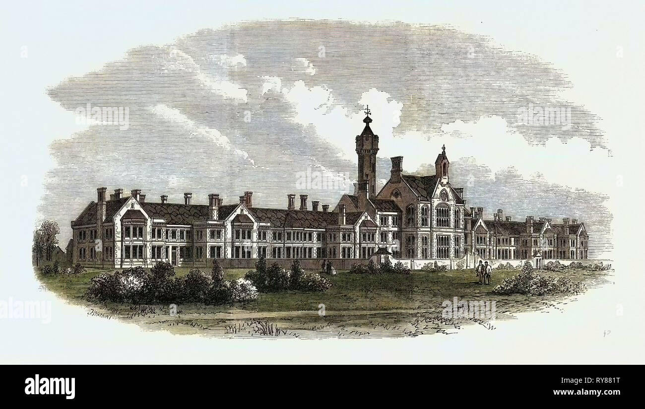 La città Manicomio vicino a Dartford Regno Unito 1866 Foto Stock