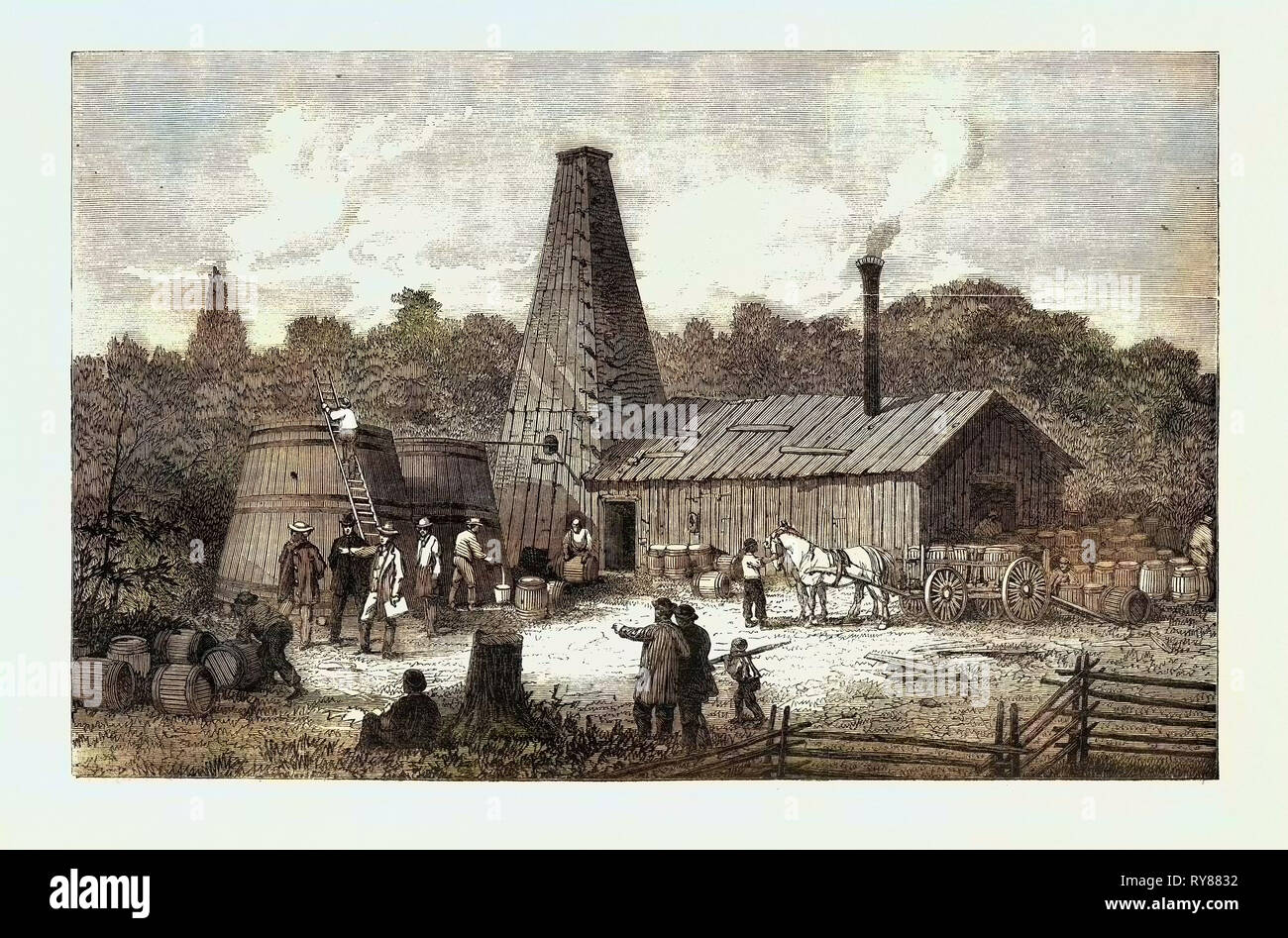 Il Gordon pozzi petroliferi Canada Occidentale 1866 Foto Stock