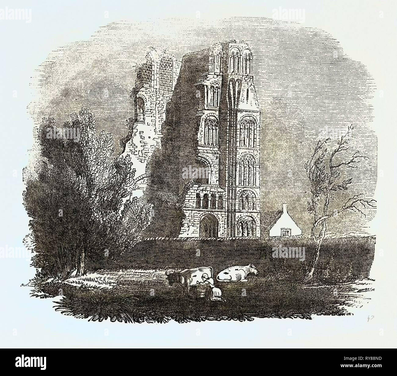 Rovine del Monastero agostino, Canterbury Foto Stock