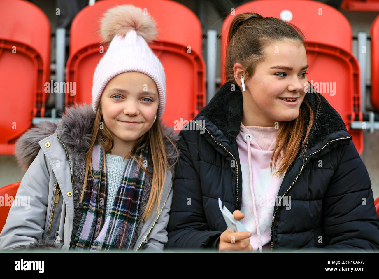 2 marzo 2019, New York Stadium, Rotherham, Inghilterra; Sky Campionato Bet Rotherham United vs Blackburn Rovers ; Rotherham appassionati al New York Stadium prima di kick off Credit: John Hobson/News immagini English Football League immagini sono soggette a licenza DataCo Foto Stock
