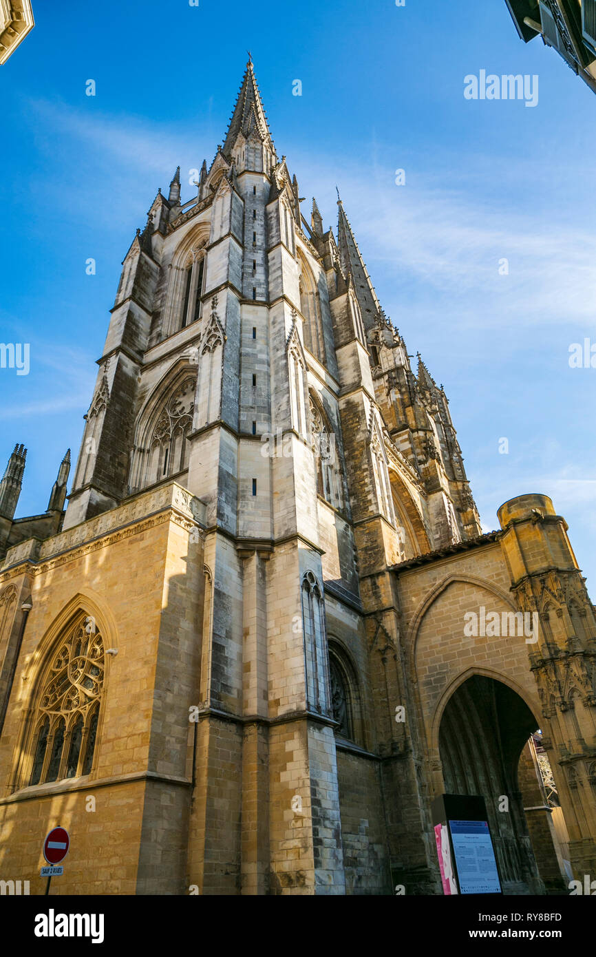 Cattedrale in stile gotico. La città di Bayonne. Bayona. Baiona. Atlantico Dipartimento Pirenei. Regione Aquitania. Labort (Lapurdi). Paese basco . Francia Foto Stock
