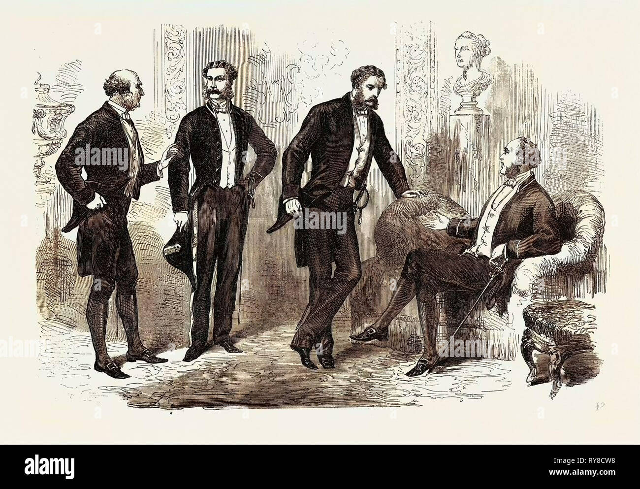 Il nuovo costume di Corte 1869 Foto Stock