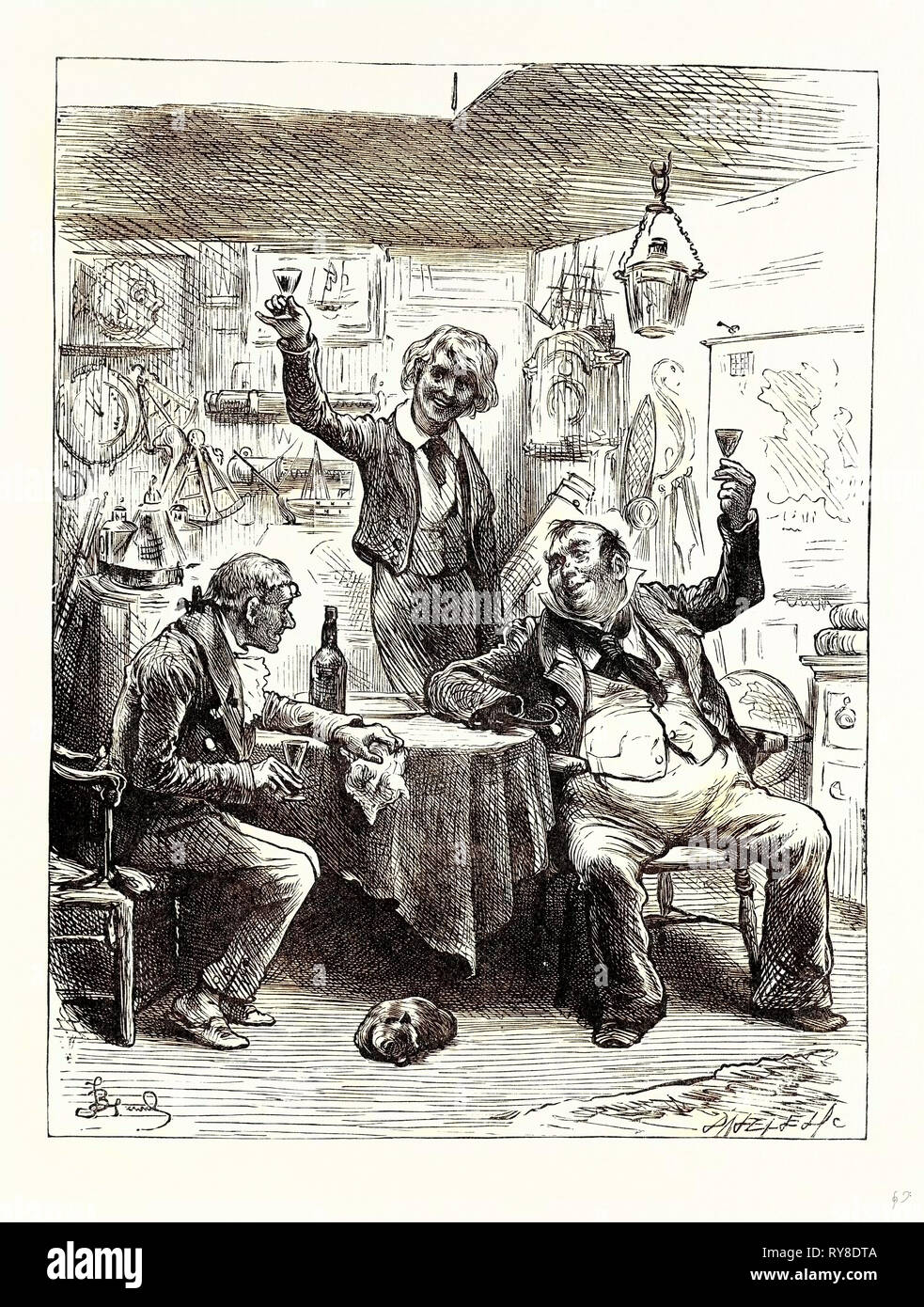 Charles Dickens Dombey e figlio. 1846 1847 1848 Ecco a Dombey e figlio e figlia Foto Stock