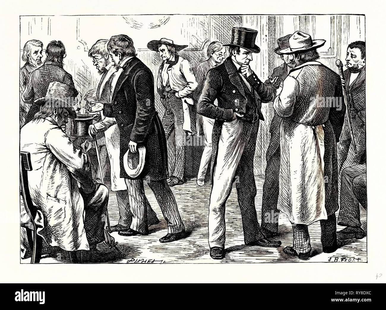Charles Dickens note americano 1842 nella Casa Bianca Foto Stock