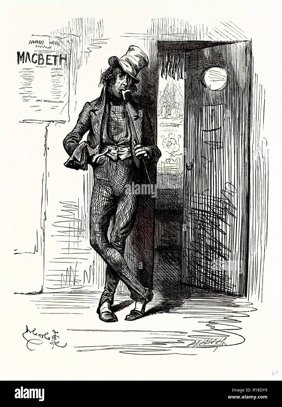 Charles Dickens schizzi di Boz la sua linea è signorile di commedia di suo padre a carbone e patate. Egli fa Alfred Highflier Foto Stock