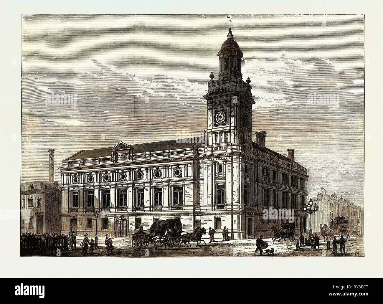 Il municipio di Holborn Londra 1880 Foto Stock