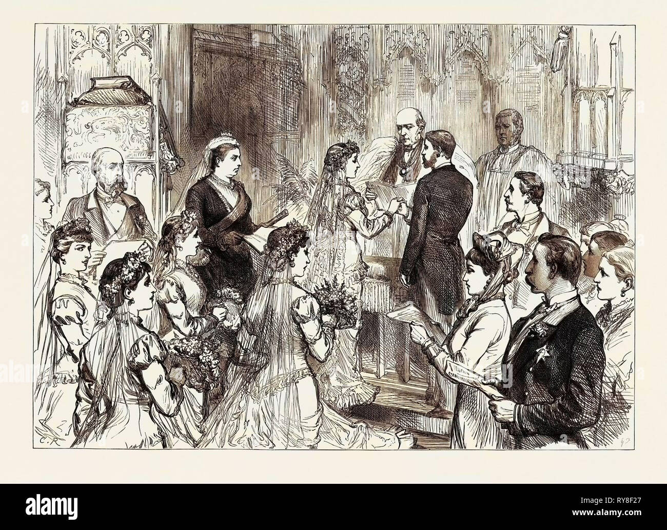 Il matrimonio reale a Windsor 1880 Foto Stock