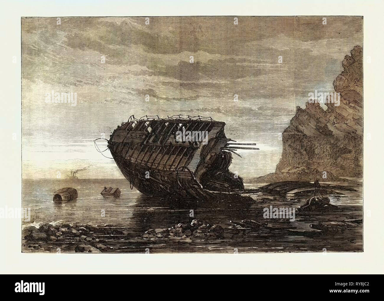 Relitto di una nave 1871 Foto Stock