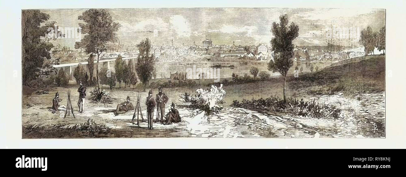 La guerra civile in America: Vista di Richmond il capitale della Virginia 1861 Foto Stock