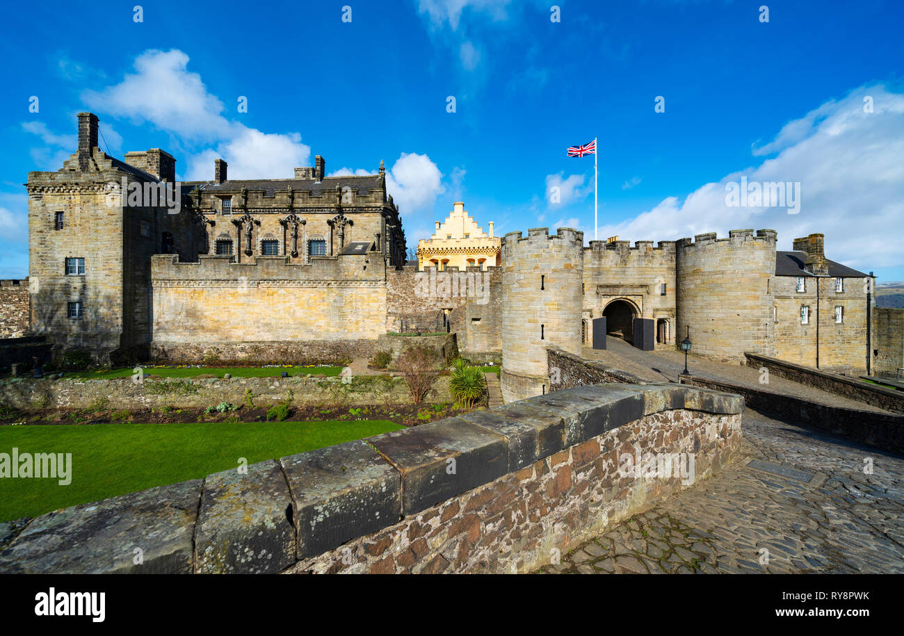 Il Castello di Stirling in Stirling , Scozia, Regno Unito Foto Stock