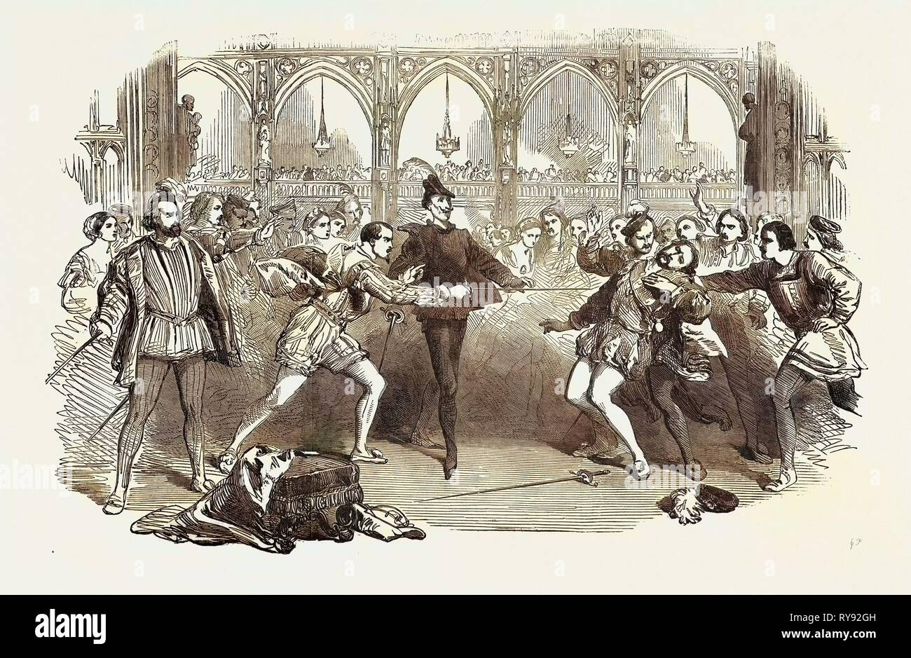 Scena da Spohr di 'Faust,' presso il Royal Opera Italiana, 1852 Foto Stock