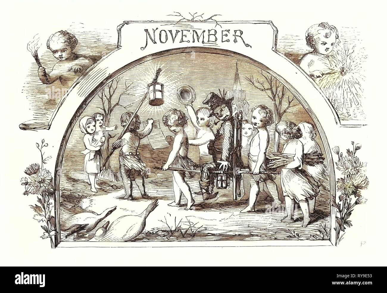Novembre, Calendario, Anno, Mese, mensile Foto Stock