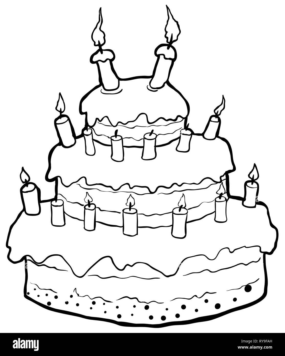 Drawing birthday cake immagini e fotografie stock ad alta risoluzione - Pagina 3 - Alamy