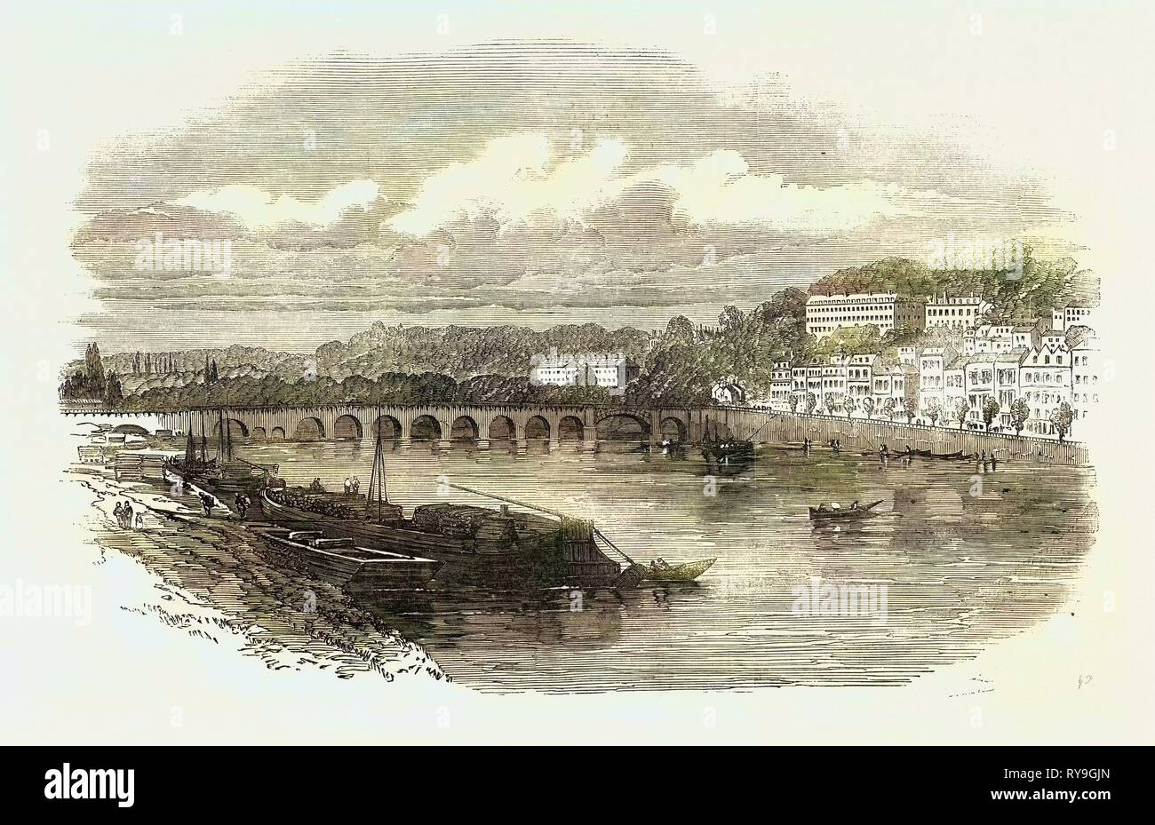 Palazzo di St. Cloud, per essere catturato al Queen Victoria durante la sua visita a Parigi Foto Stock