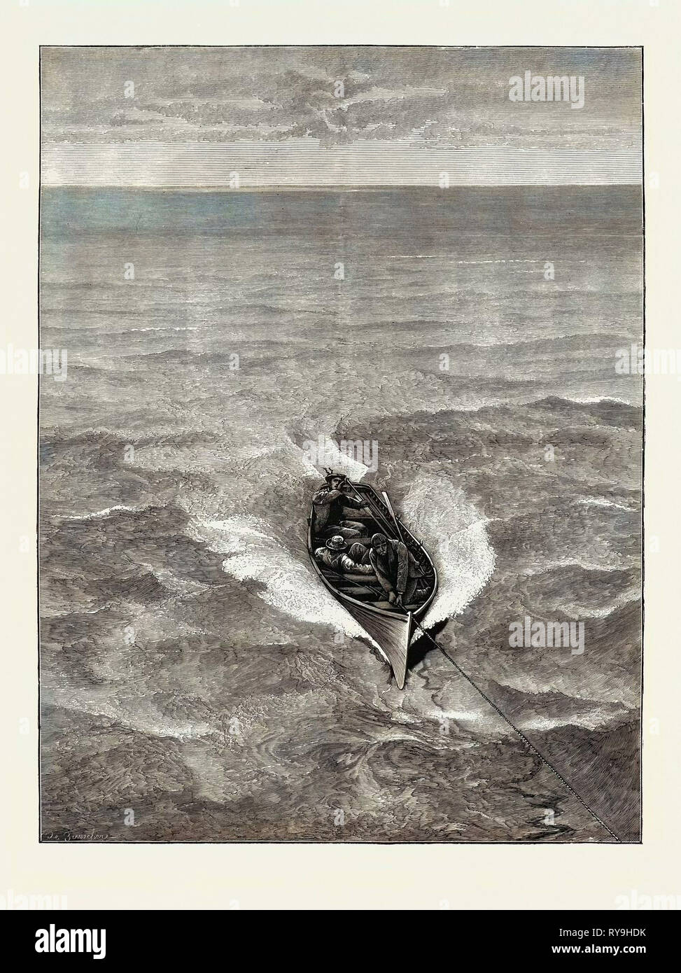 In stoppa, dal disegno di Arthur Hopkins, in bianco e nero mostra Foto Stock