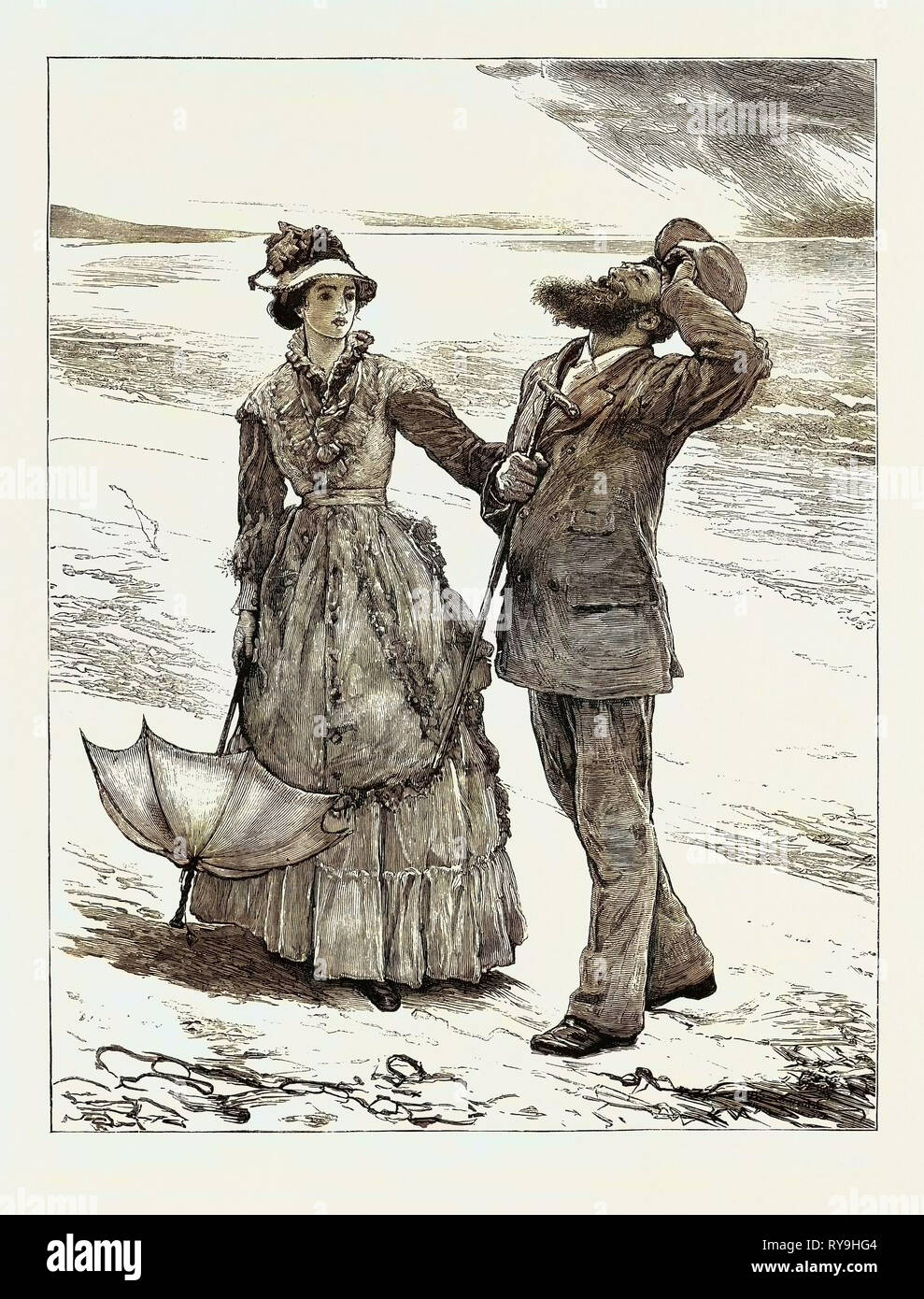 Immagine disegni " la legge e la signora: Un romanzo', capitolo IV, sulla strada di casa, "Invece di rispondere egli scoppiò in un accoppiamento di risate, forte, corso, Hard risate, in modo assolutamente a differenza di qualsiasi suono che avevo mai sentito problema dalle sue labbra, così stranamente e incredibilmente estranee al suo carattere come ho capito che io lo fermò sulle sabbie e Remonstrated apertamente con lui Foto Stock