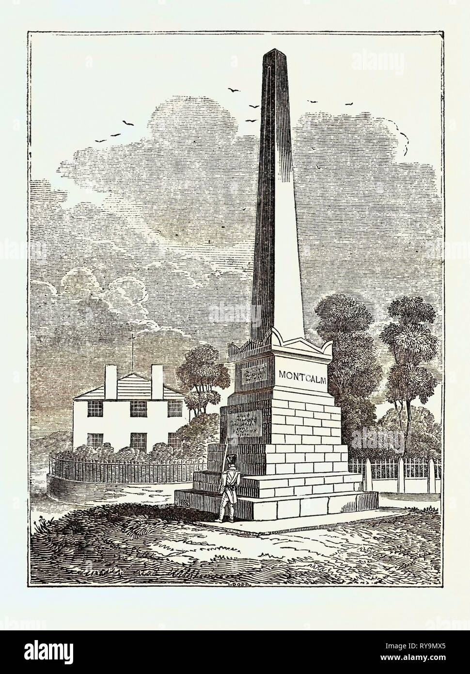 Monumento a WOLFE E MONTCALM, Quebec, Canada Foto Stock