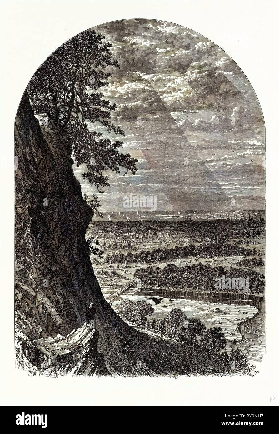 New Haven vista da est Rock Stati Uniti d'America Foto Stock