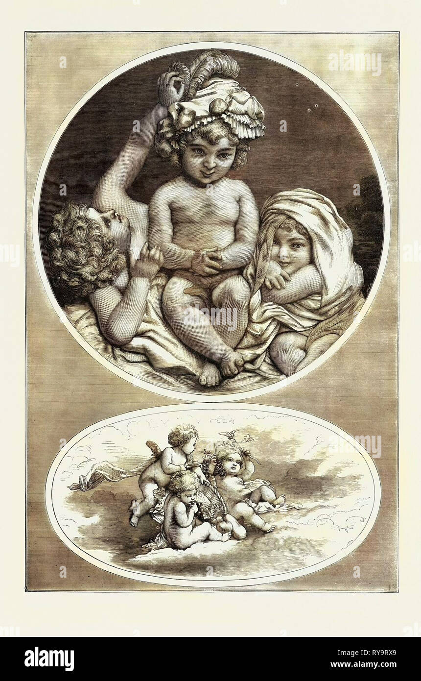 L'Accademia per neonati, incisione 1882 Foto Stock