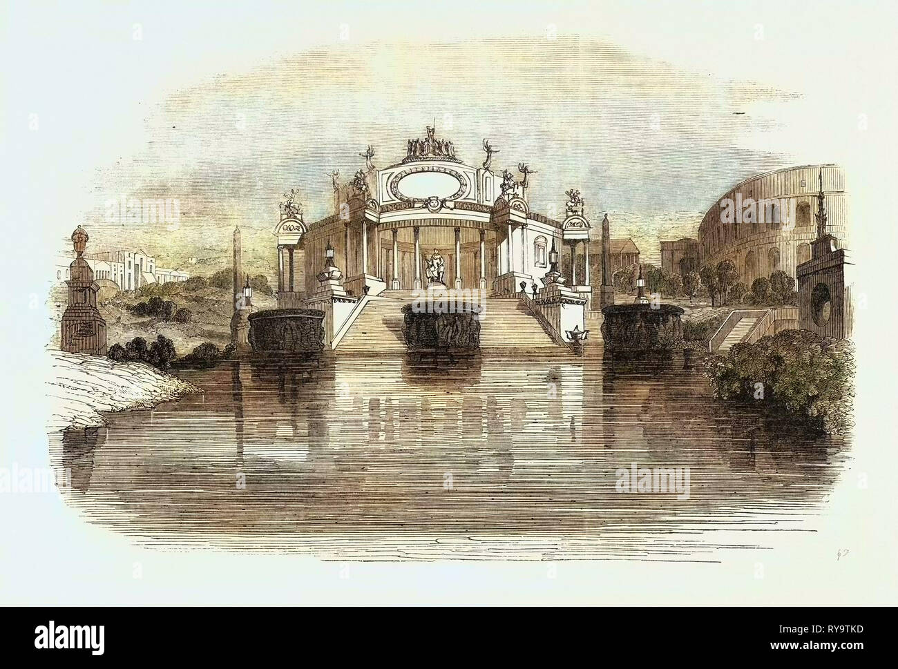 Il Tempio di Giano, a Surrey Zoological Gardens, London, Regno Unito Foto Stock