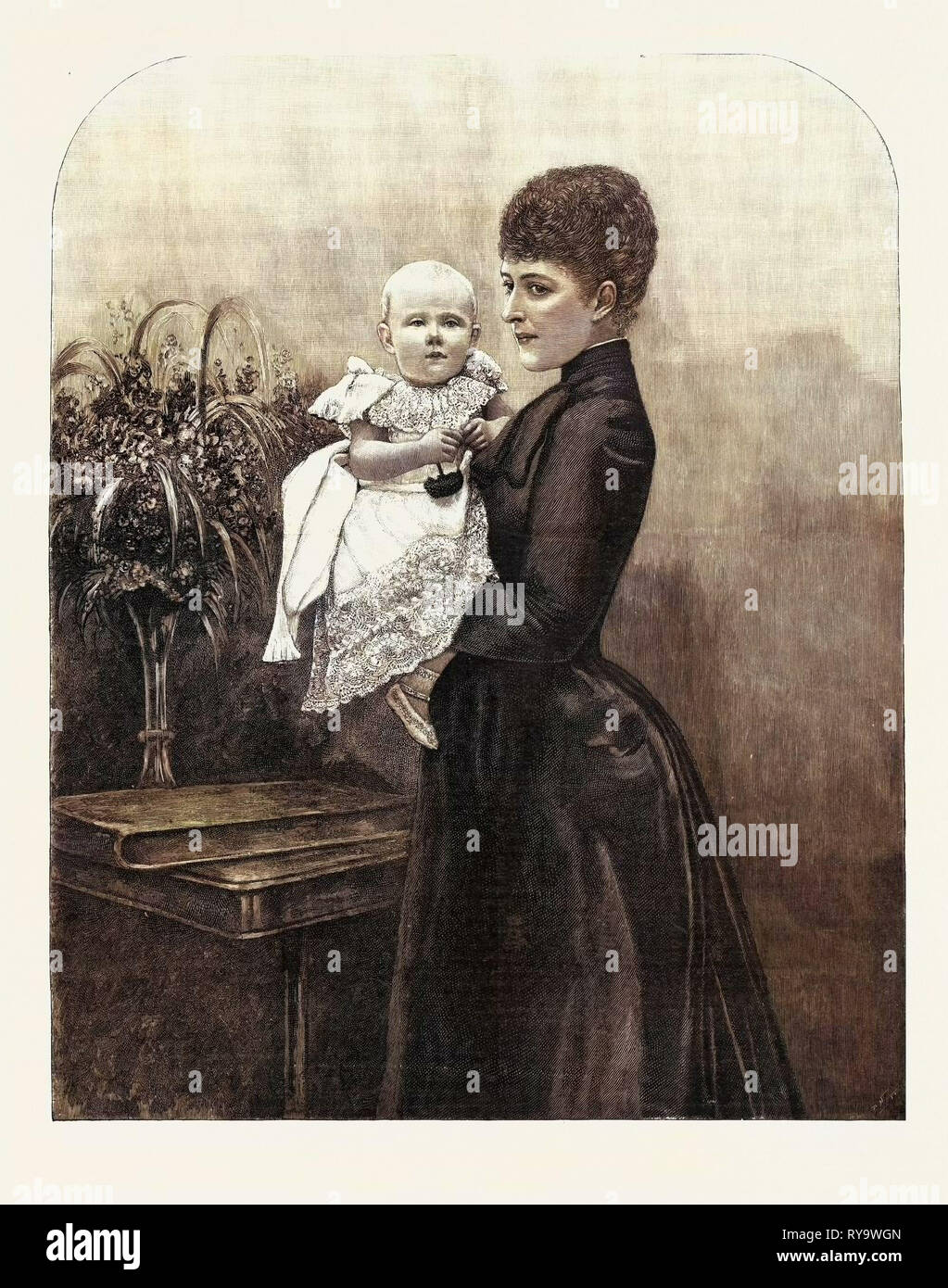 La Principessa di Galles e sua nipote, UK, 1893 l'incisione Foto Stock