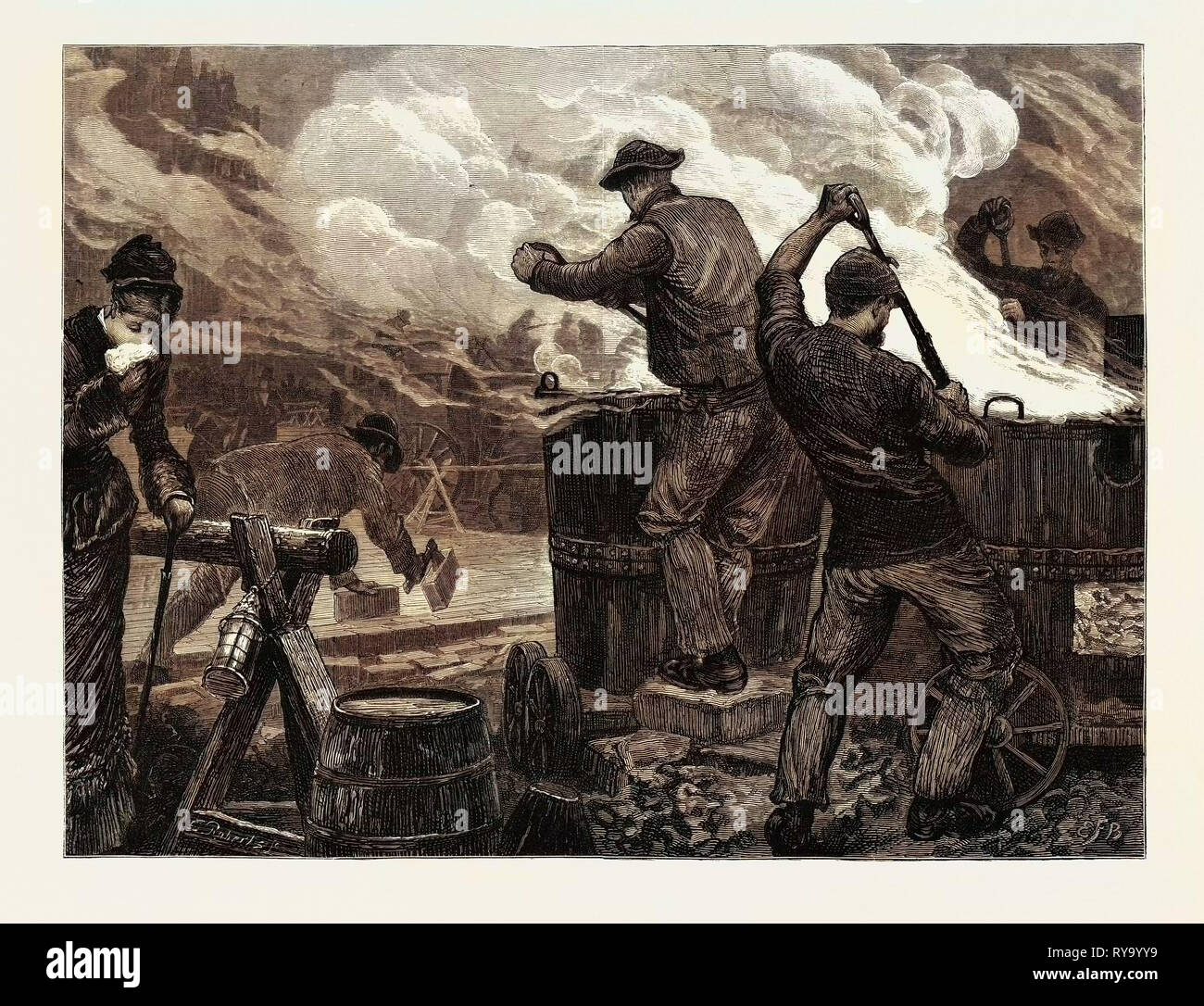 Londra: la Battaglia dei marciapiedi Foto Stock