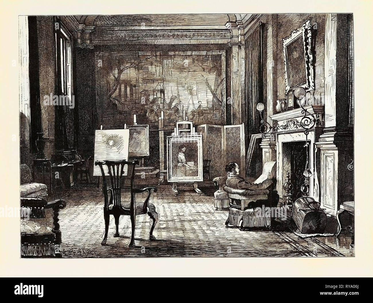 L'artista Studio, il sig. J.E. Millais, R.A. A casa Foto Stock