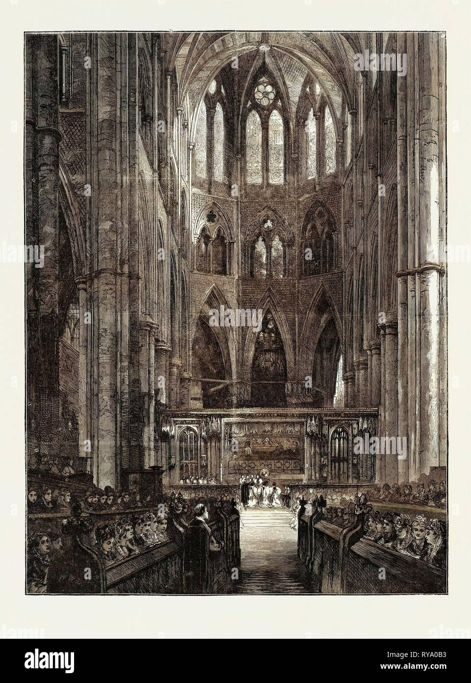 L'Abbazia di Westminster, London, 1870, REGNO UNITO Foto Stock