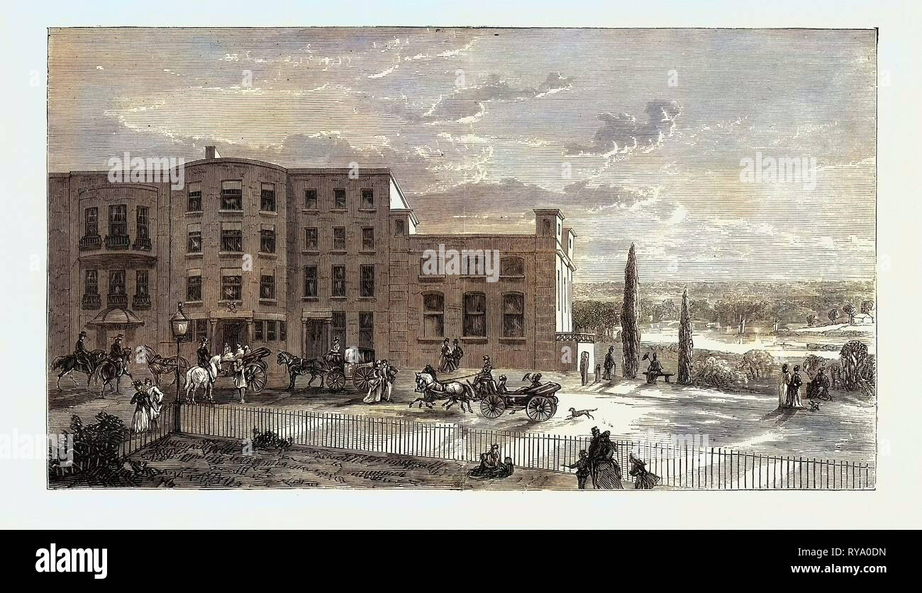 Il vecchio Star e giarrettiera, London, 1870, REGNO UNITO Foto Stock