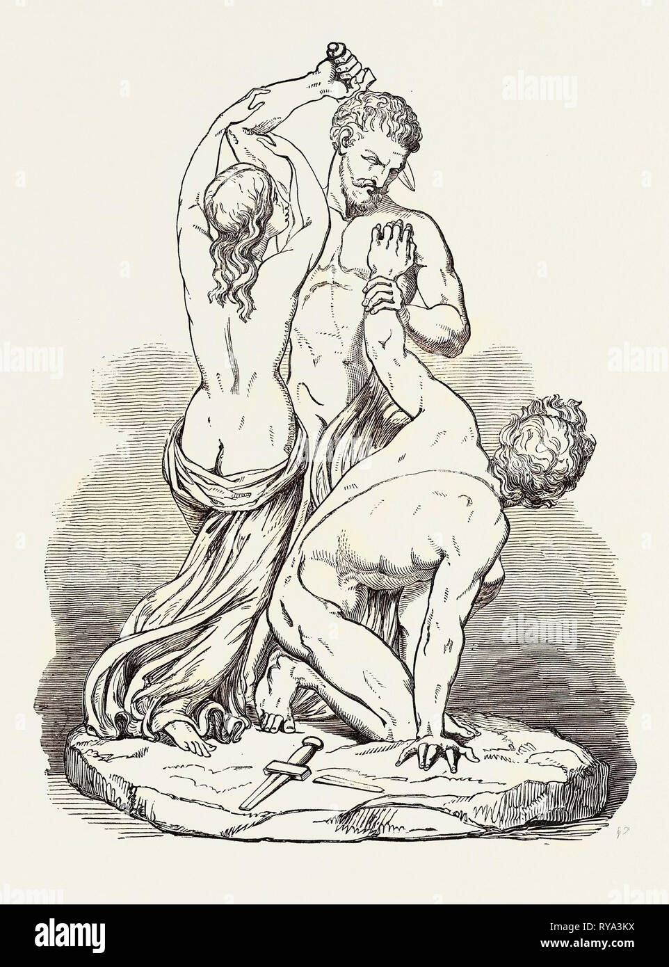 La scultura. " Intercede per la Misericordia." 1851 Foto Stock
