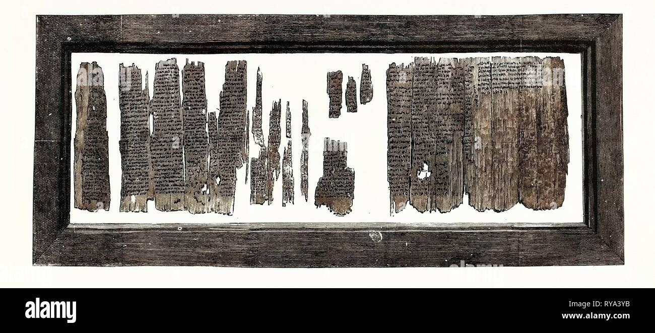 Facsimile della Recently-Discovered Aristotele manoscritto del British Museum London REGNO UNITO Foto Stock