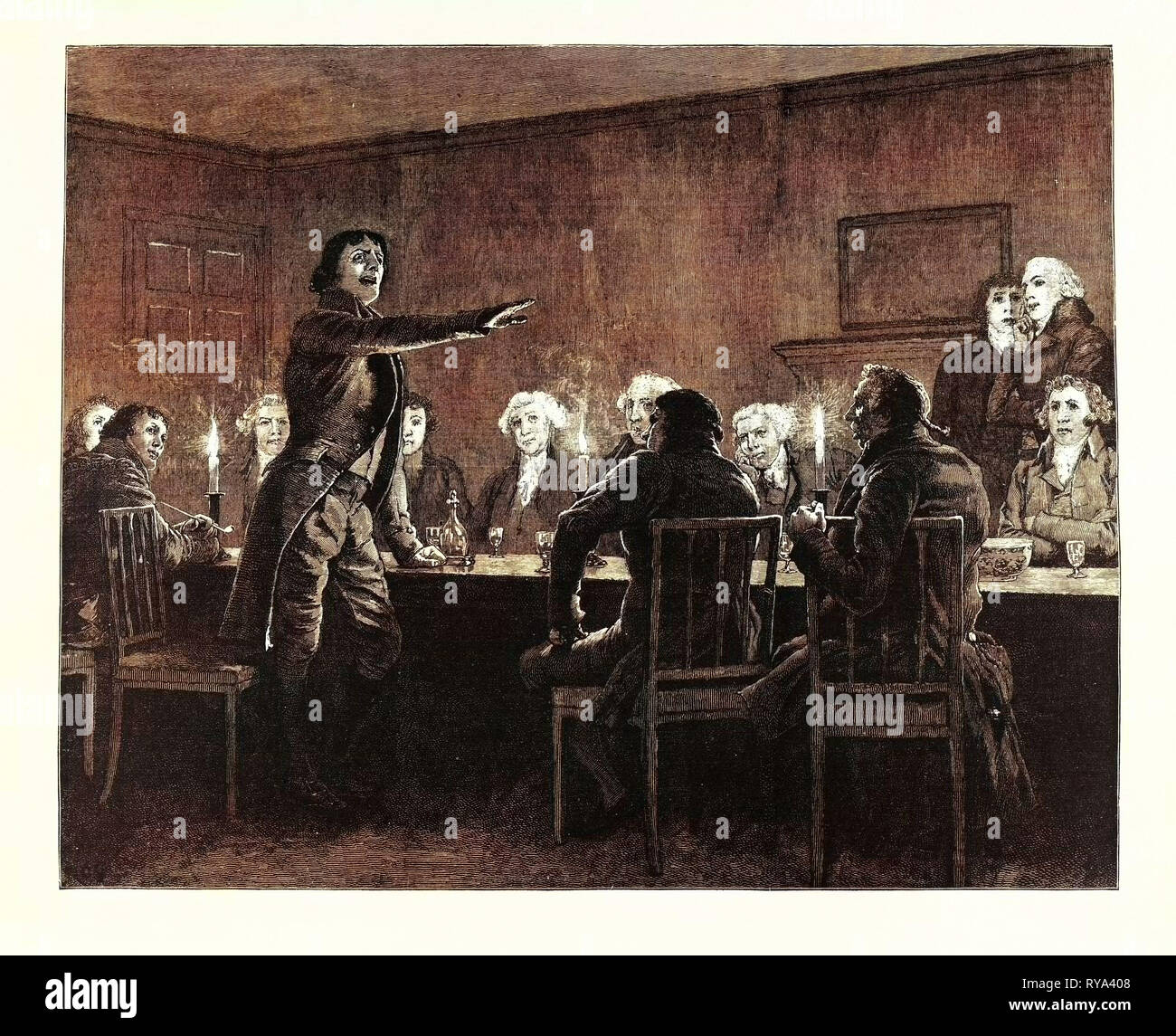 Egli ha parlato come uno che è profondamente sul serio Foto Stock