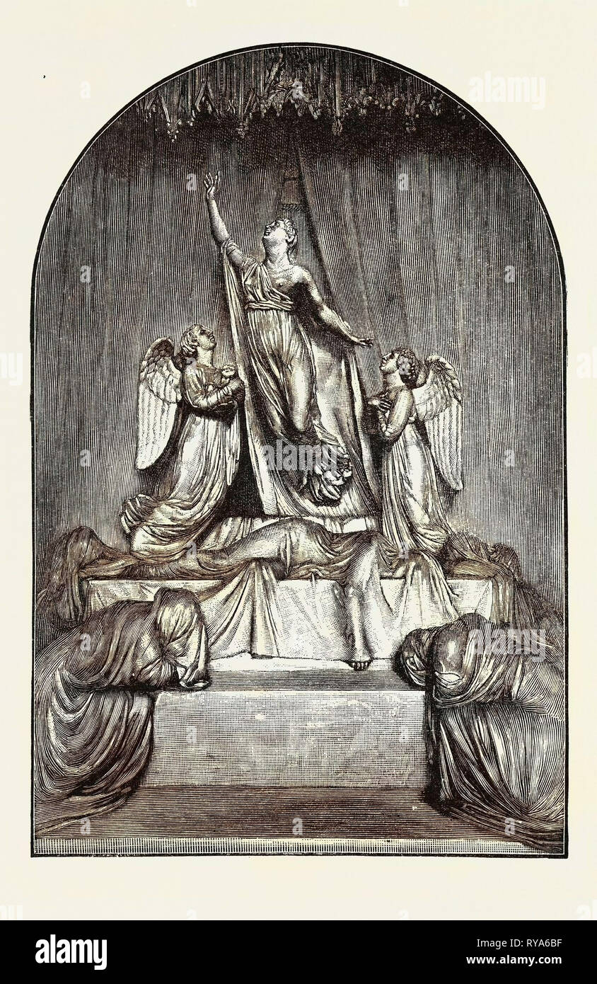 La Principessa Charlotte monumento. La Principessa Charlotte Augusta, 1796 - 1817. Figlia di George, Principe di Galles e Carolina di Brunswick Foto Stock