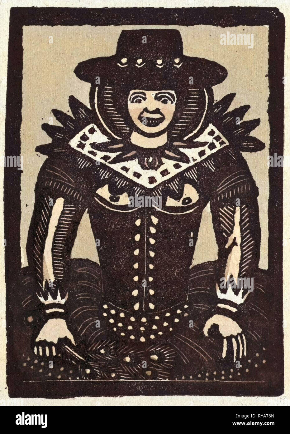 Illustrazione della lingua inglese racconti di racconti popolari e di ballate. Una Donna Abbigliamento colorato Foto Stock