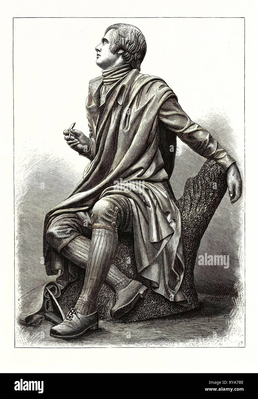 Statua del poeta Scozzese Robert Burns, 1759 1796 Foto Stock