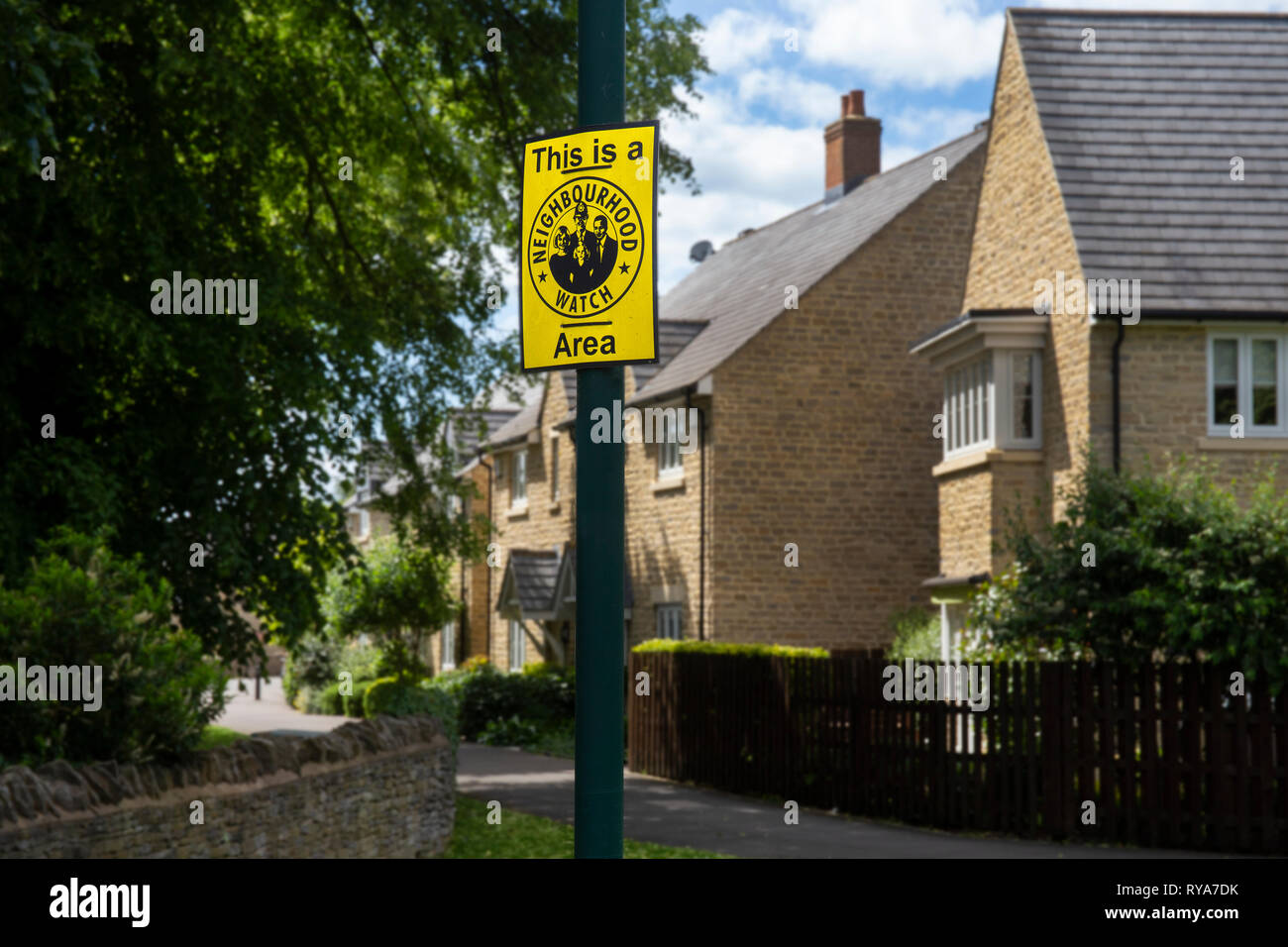 Neighborhood Watch segno,Oxfordshire Inghilterra Foto Stock