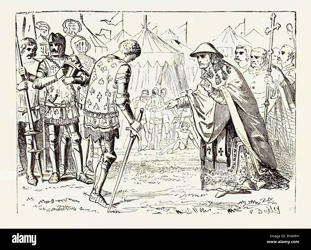 Il Cardinale Talleyrand intercede con il Principe Nero Foto Stock