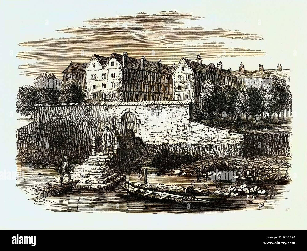 Il Tempio scale 1680 Londra Foto Stock