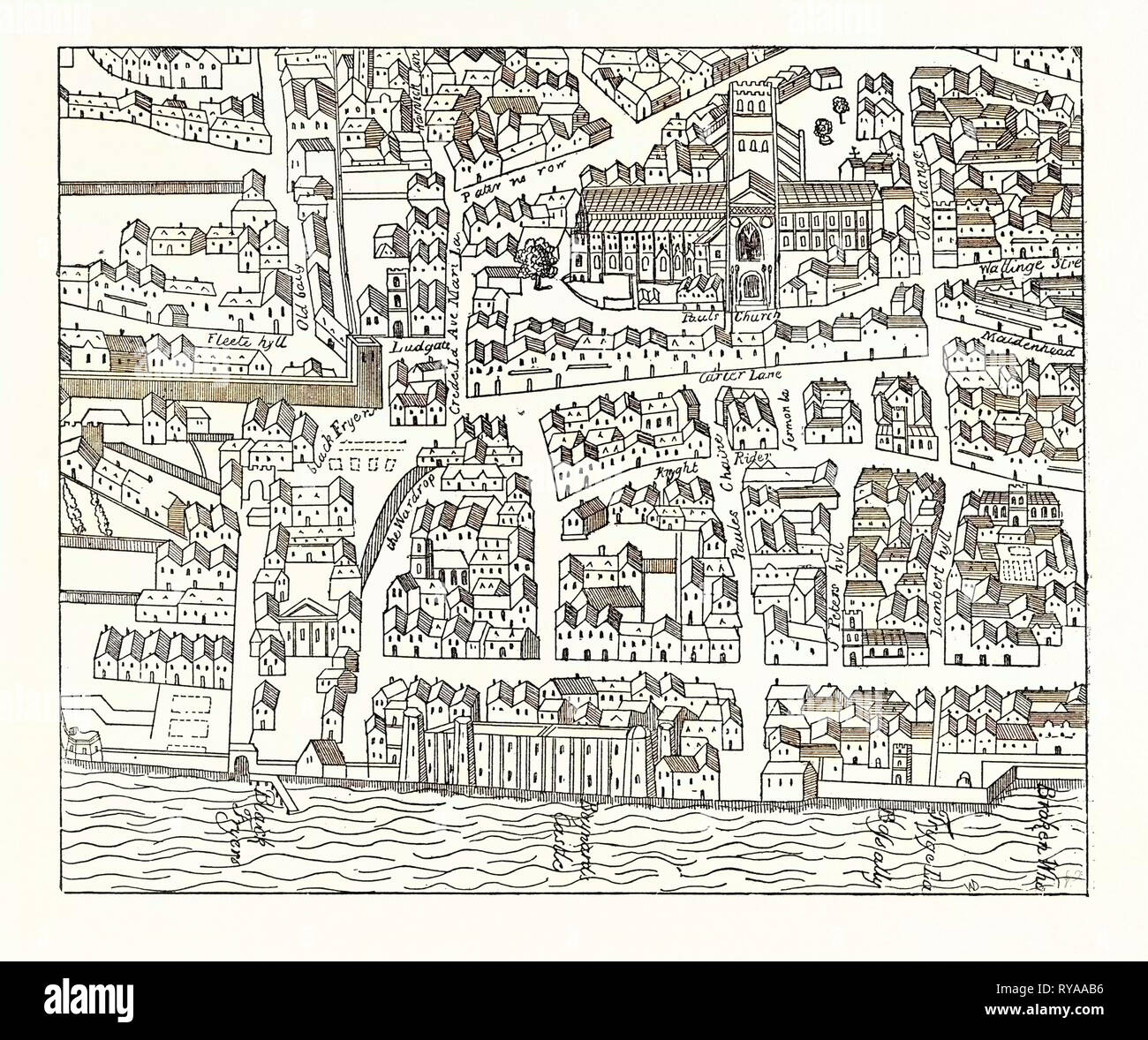 San Paolo ed il quartiere di Londra Foto Stock