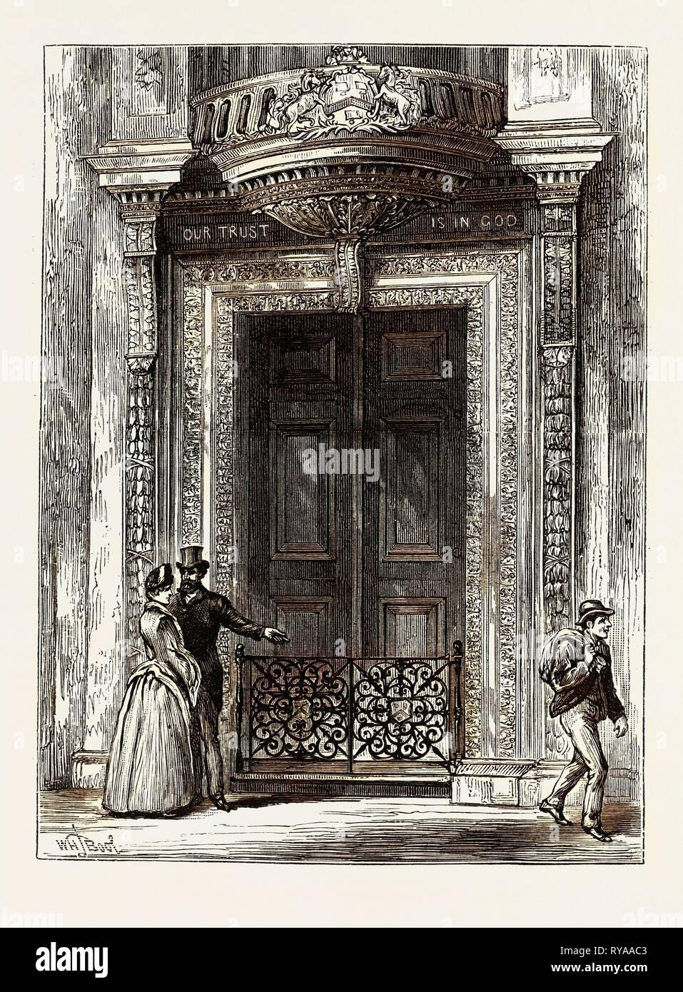 La porta di Saddlers' Hall di Londra Foto Stock