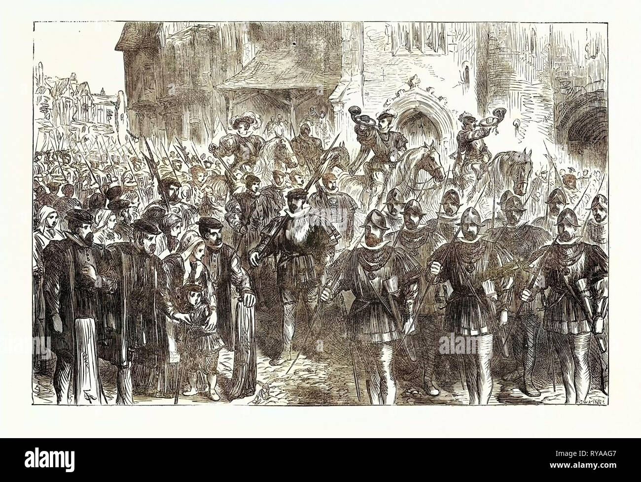 Marzo degli arcieri Londra Foto Stock